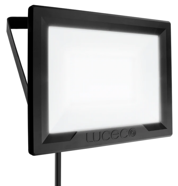 Luceco Essence Floodlight 100W Ball Joint 1m Cable Black