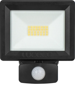 Luceco Essence 20W PIR Floodlight D2D Override 1m Cable Black