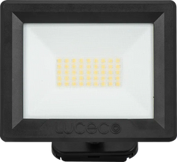 Luceco Essence Floodlight 30W Ball Joint 1m Cable Black