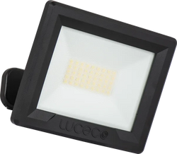 Luceco Essence Floodlight 30W Ball Joint 1m Cable Black