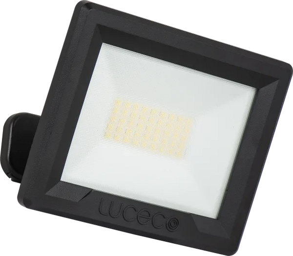 Luceco Essence Floodlight 30W Ball Joint 1m Cable Black