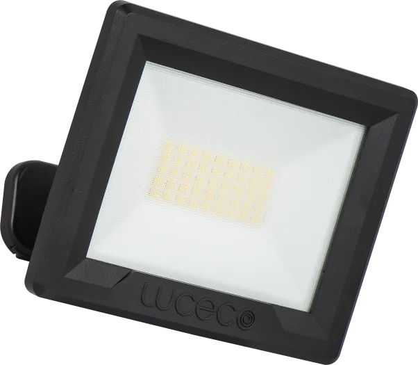 Luceco Essence Floodlight 30W Ball Joint 1m Cable Black - Image 1