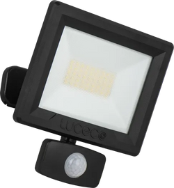 Luceco Essence 30W PIR Floodlight D2D Override 1m Cable Black
