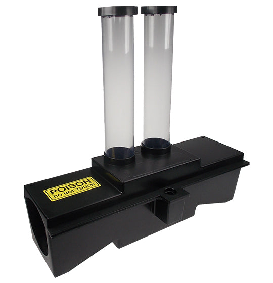 Endorats Double Tube Rat Bait Station with lockable transparent tubes and metal bars for grain bait – Keans Claremorris