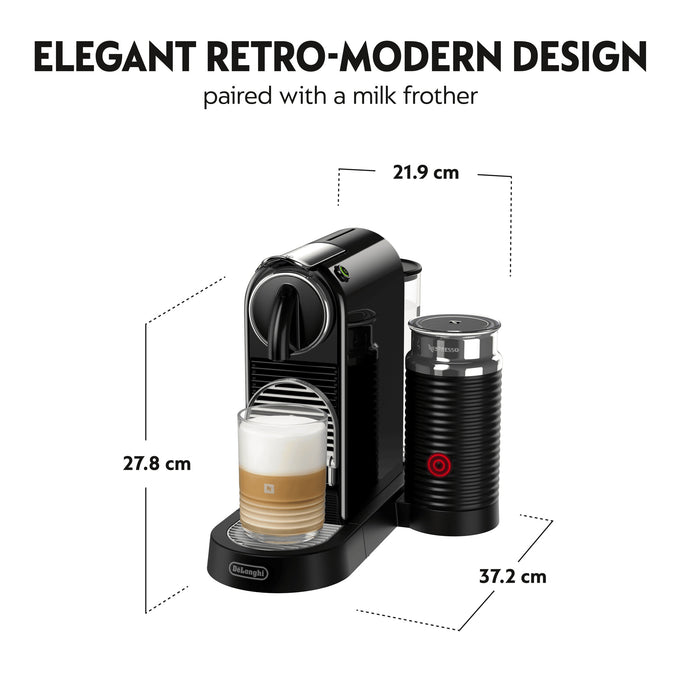 Delonghi Citiz Nespresso Coffee Machine Black with Aerroccino - Image 4