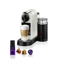 Delonghi Citiz Nespresso Coffee Machine White with Aerroccino