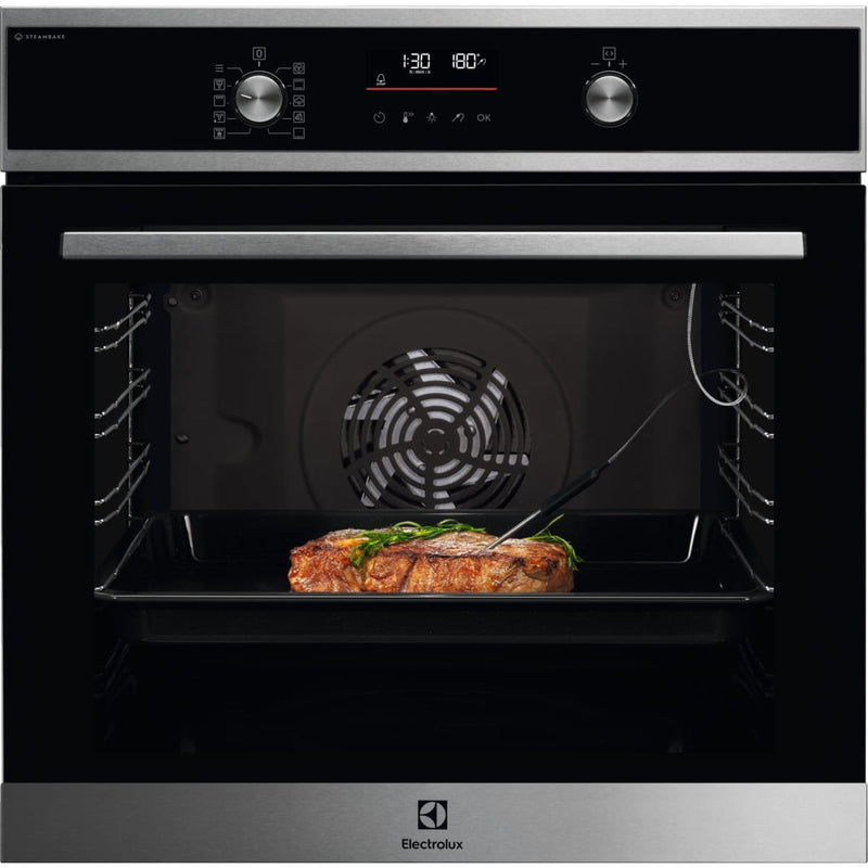 Electrolux 600 SteamBake 72L built-in electric oven, stainless steel, catalytic self-cleaning, food sensor, Kean’s