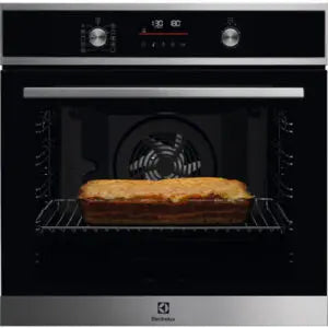 Electrolux Pyrolytic Single Oven in stainless steel with fast heat-up, Ultrafan® cooking, self-cleaning, from Kean’s