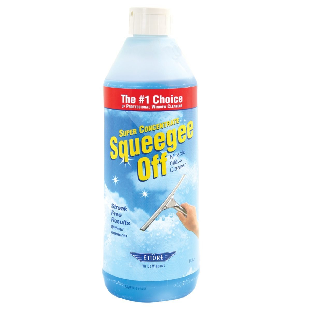 Ettore Window Cleaning Liquid Soap 500ml, professional streak-free formula, no ammonia smell, sold at Keans Claremorris