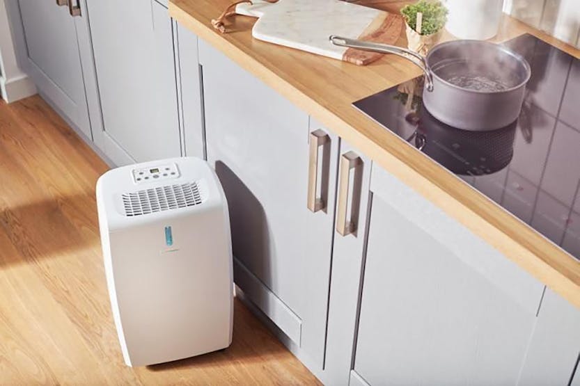 Dimplex 20L Dehumidifier EVERDRI20EL in White/Light Grey, efficient moisture control – available at Keans Claremorris.