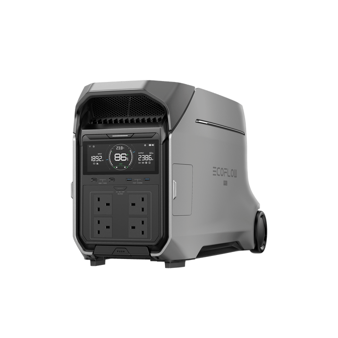 EcoFlow DELTA Pro 3 Portable Power Station 4000W, expandable 4-12kWh, ultra-quiet, fast charging – available at Kean’s