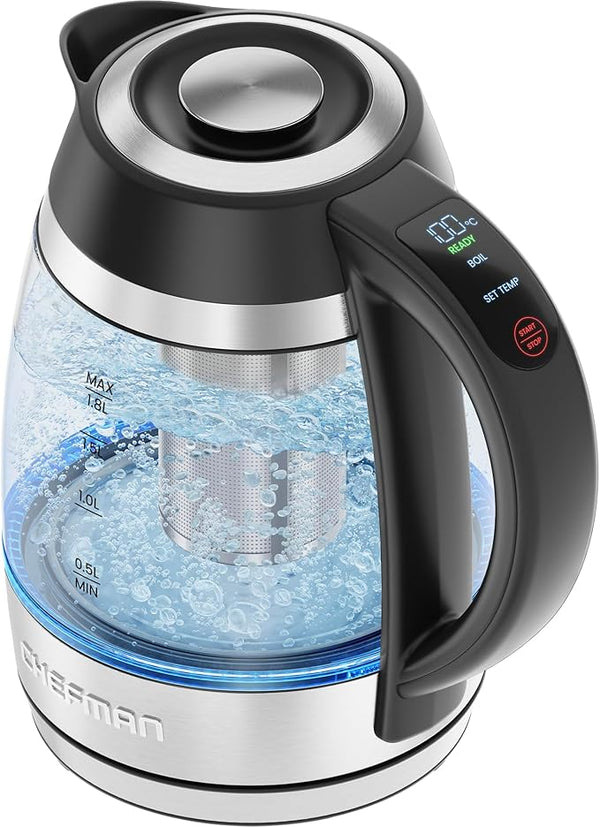 Electric Glass Kettle – 1.8L Custom Temp Control| RJ11-18-CTI-UK Keans Claremorris