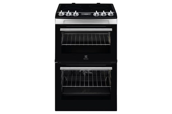 Electrolux 55cm double oven electric cooker with HotAir, Ultrafan, catalytic cleaning, 116L capacity – Keans Claremorris.