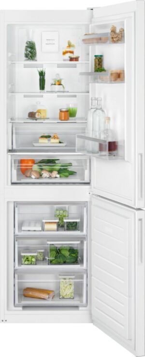 Electrolux LNT5ME32W1 60/40 Frost Free Fridge Freezer, TwinTech®, MultiFlow, flat door, white – available at Kean’s