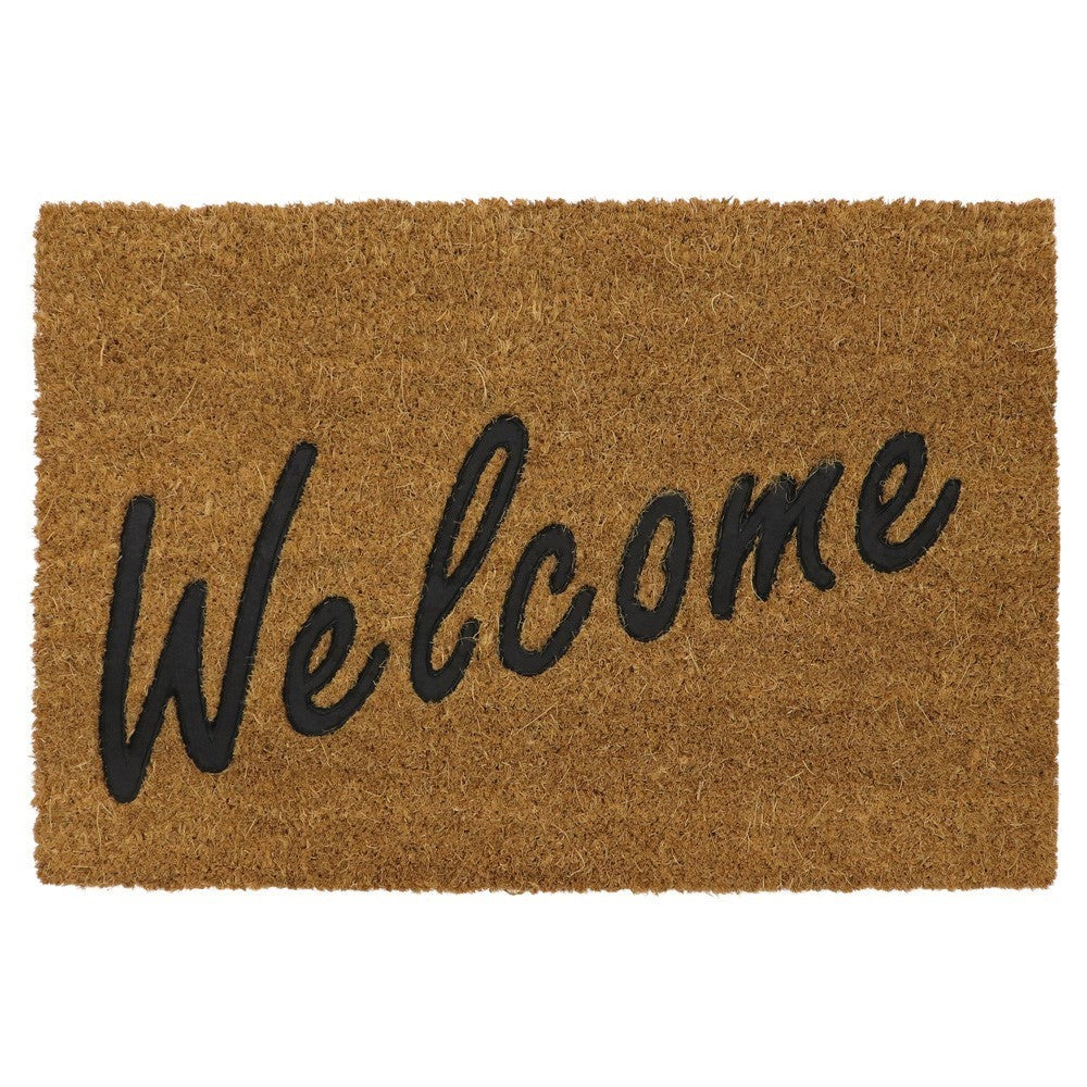 Embossed Rubber Coir Welcome Mat Keans Claremorris