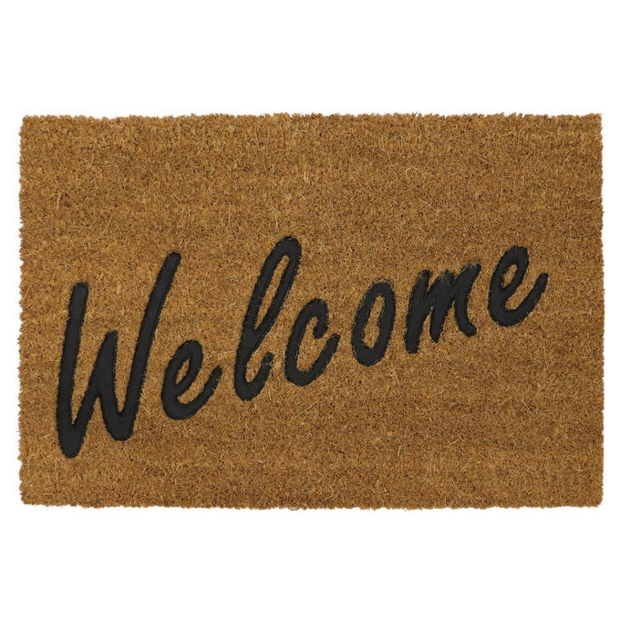 Embossed Rubber Coir Welcome Mat Keans Claremorris
