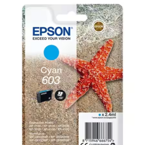 Epson 603 Cyan Ink Cartridge 2.4ml for XP and Workforce Printers, original quality – Keans Claremorris