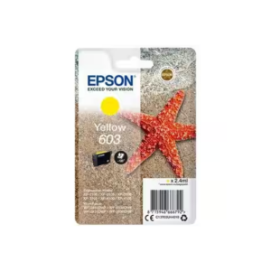 Epson 603 Yellow Ink Cartridge 2.4ml for XP and Workforce printers, high-quality prints - Keans Claremorris