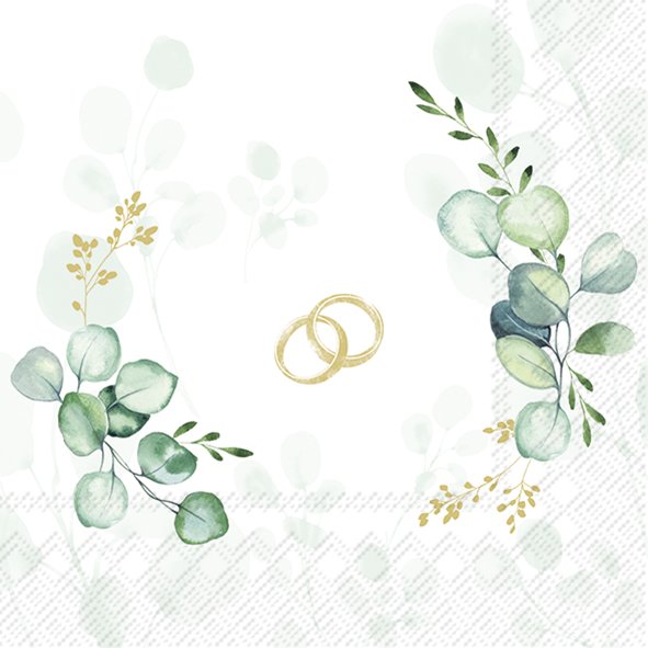 Eucalyptus Rings Gold Lunch Napkins Keans Claremorris