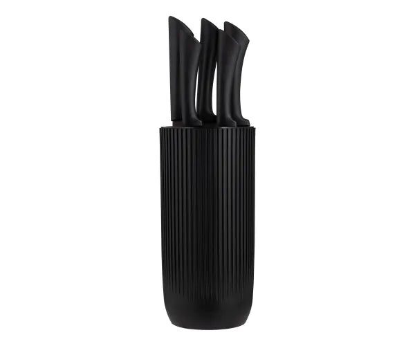 Everyday Black Ripple 5pc Knife Block Giftbox Keans Claremorris