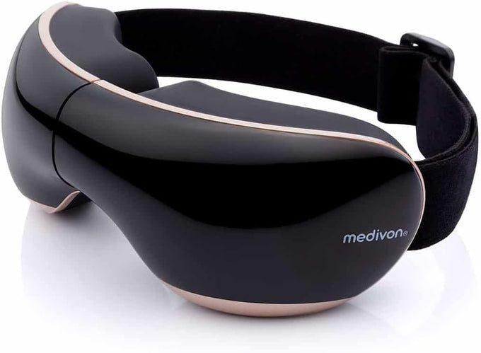 Medivon Horizon Travel 2 Eye Massager Black with heat, vibration, pneumatic therapy – relieves eye strain, from Kean’s