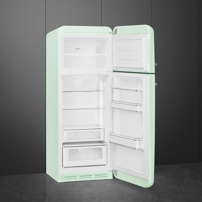 Smeg 60cm 50s Style Right Hand Hinge Freezer over Fridge Pastel Green | FAB30RPG5UK - Image 2