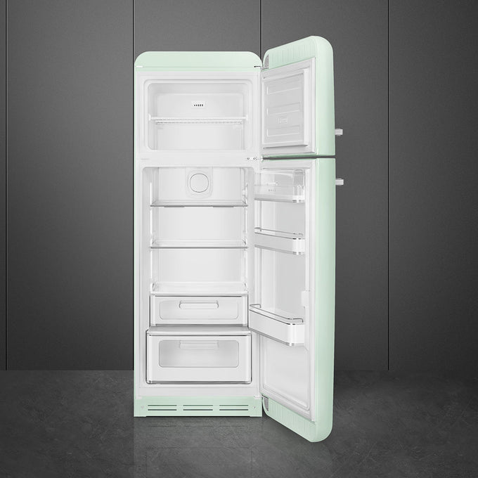 Smeg 60cm 50s Style Right Hand Hinge Freezer over Fridge Pastel Green | FAB30RPG5UK - Image 4
