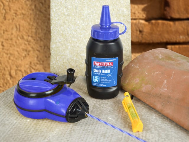 Rapid Chalk Line Kit 30m with chalk and level for precise marking – available at Keans Claremorris
