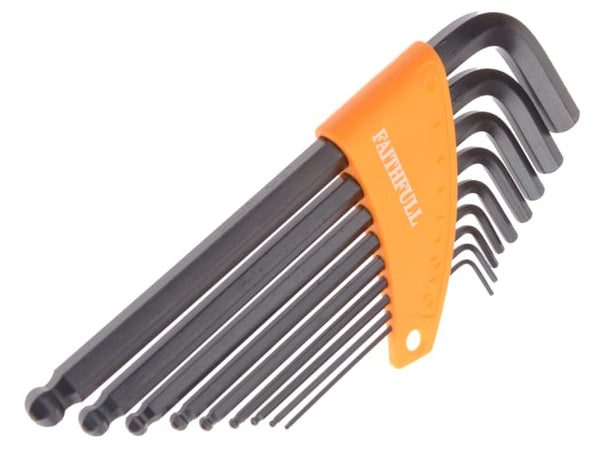 Hex Key Set of 9 - Metric Long Arm Ball End | FAIHKS9MLB