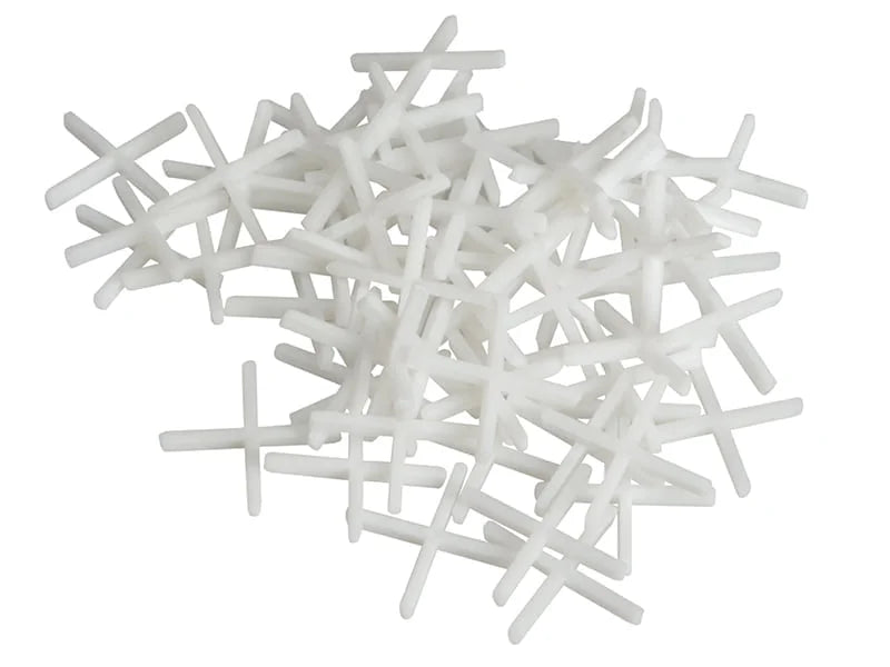 Tile Spacers Long Leg 2mm, pack of 250 for precise tile alignment – available at Keans Claremorris store.