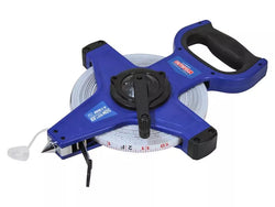 Faithfull Fast Rewind 50m/165ft open tape measure with fibreglass blade, fast rewind, dual-scale, from Kean’s Claremorris. –