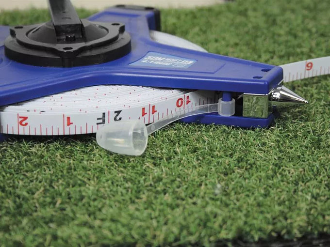 Fast Rewind Open Long Tape Measure 50m/165ft by Keans Claremorris, durable and easy-to-read measuring tape.