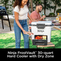 Ninja FrostVault 28L Hard Cooler with Dry Zone, Cloud White FB131UKWH – durable, insulated cooler from Keans Claremorris