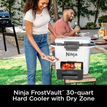 Ninja FrostVault 28L Hard Cooler with Dry Zone, Cloud White FB131UKWH – durable, insulated cooler from Keans Claremorris