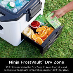 Ninja FrostVault 28L Hard Cooler with Dry Zone, Cloud White FB131UKWH – durable, insulated cooler from Keans Claremorris