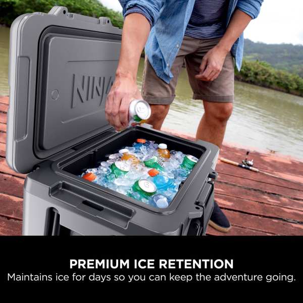 Ninja FrostVault 45QT/42L Wheeled Cooler with Dry Zone | Slate Grey - Image 5