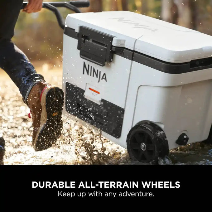 Ninja FrostVault 45QT/42L Wheeled Cooler with Dry Zone, White - Image 4