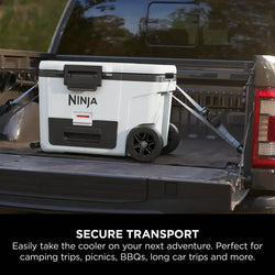 Ninja FrostVault 45QT/42L Wheeled Cooler with Dry Zone, White