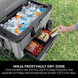 Ninja FrostVault 65QT 61L Wheeled Cooler Grey | FB265EUUKGY