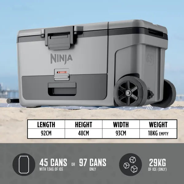Ninja FrostVault 65QT 61L Wheeled Cooler Grey | FB265EUUKGY - Image 2