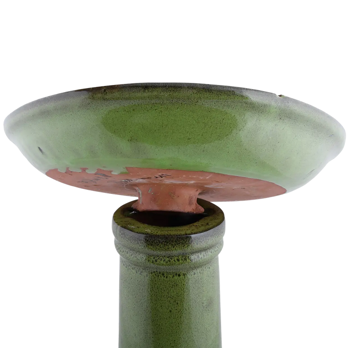 Ceramic Bird Bath Green 47cm - Image 3