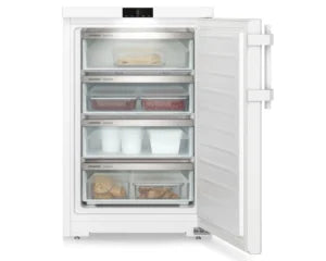 Liebherr Pure Undercounter Freezer FE1404 in white, compact design, energy-efficient, available at Keans Claremorris