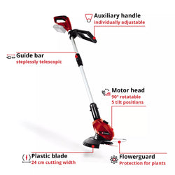 Einhell Power X-Change 18V 24cm Cordless Blade Grass Trimmer -Bare Unit