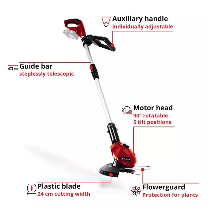 Einhell Power X-Change 18V 24cm Cordless Blade Grass Trimmer -Bare Unit - Image 6