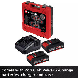 Einhell Power X-Change 18V 48Nm Combi Drill Kit 2x2Ah Batteries