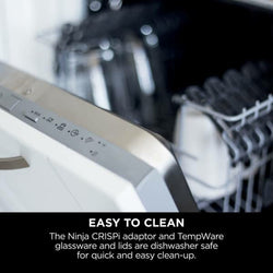 Ninja CRISPi 4-in-1 Portable Glass Air Fryer Sage FN101UKSG, compact multi-function cooker, available at Keans Claremorris