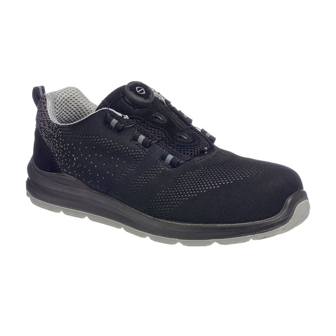 Wire Lace Safety Trainer - Black/Grey - Image 1