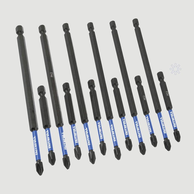 Faithfull 12 Piece Impact Screwdriver Bit Set | XMS26SBIT12 Keans Claremorris