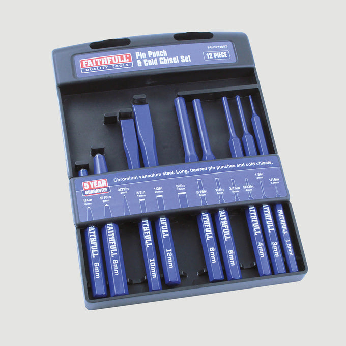 Faithfull 12 Piece Punch & Chisel Set | XMS26PUNCH Keans Claremorris