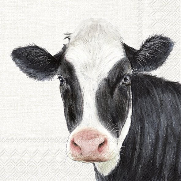 Farm Cow Cream Lunch Napkins Keans Claremorris